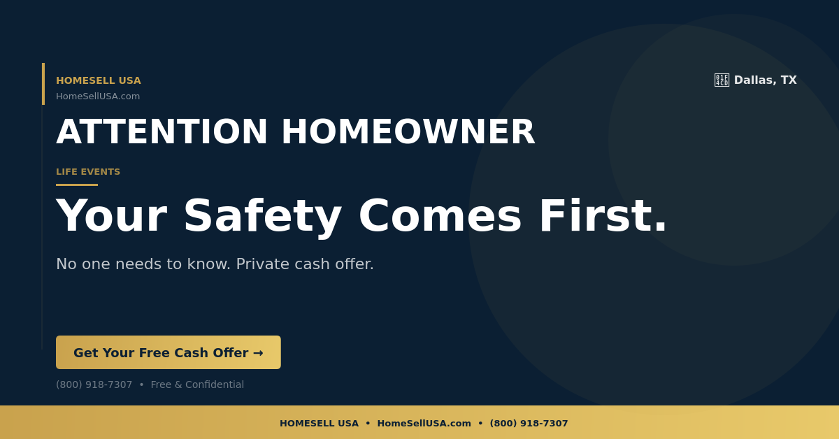 Your Safety Comes First. - Dallas, TX - HOMESELL USA