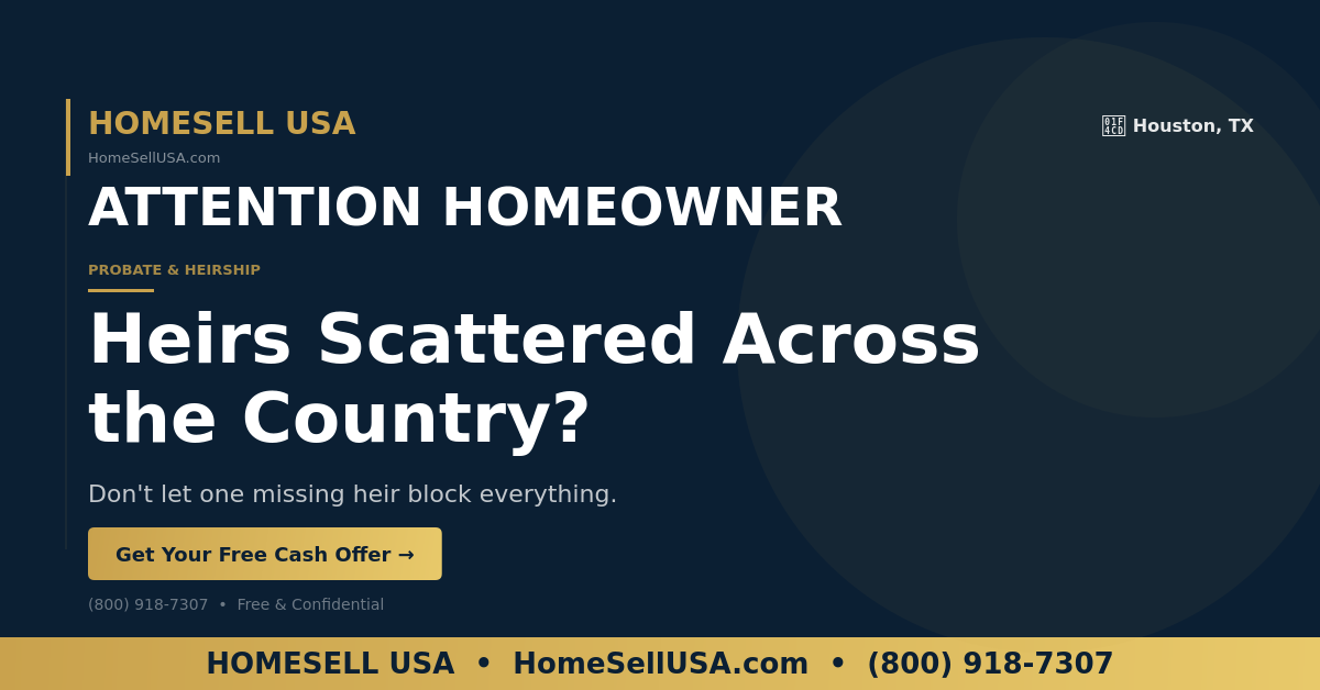 Heirs Scattered Across the Country? - Houston, TX - HOMESELL USA